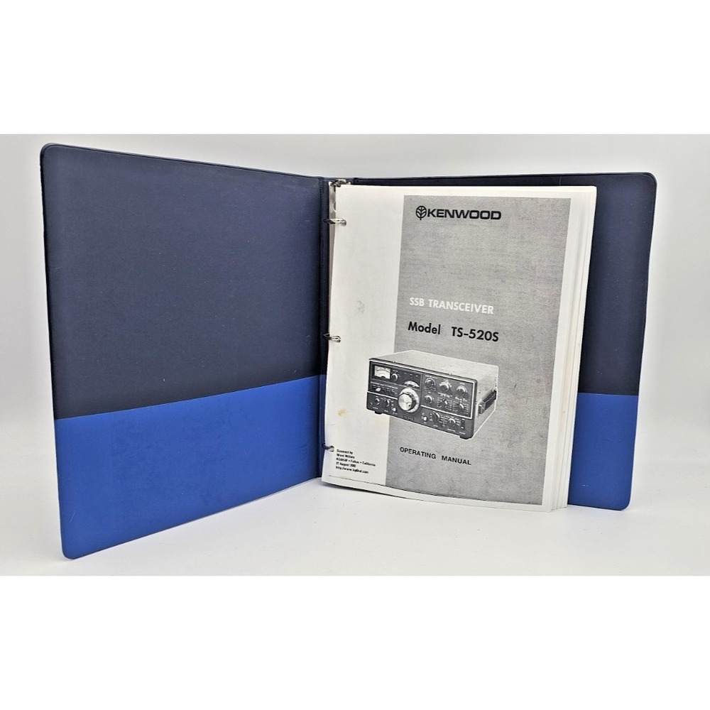 Kenwood TS‑520S SSB Transceiver Operating Manual Photocopy 3 Ring Binder